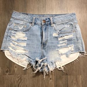 American Eagle cut off blue jean shorts